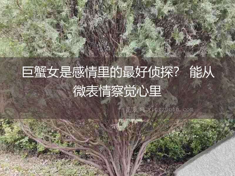 巨蟹女是感情里的最好偵探？ 能從微表情察覺心里