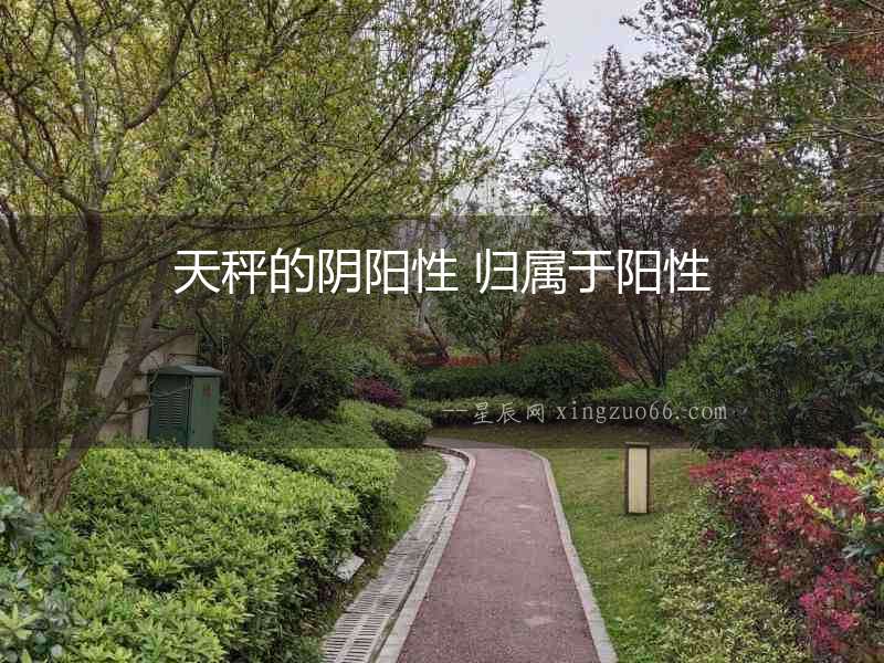 天秤的陰陽性 歸屬于陽性