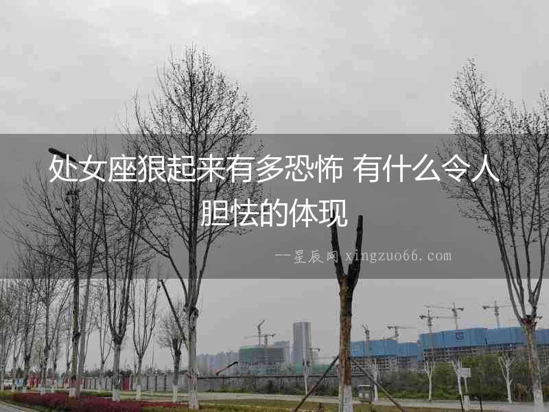 處女座狠起來有多恐怖 有什么令人膽怯的體現