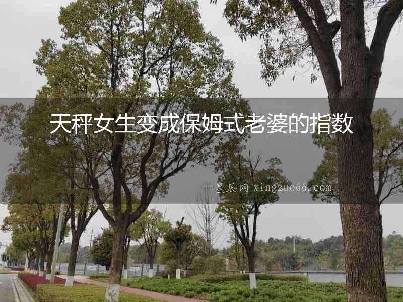 天秤女生變成保姆式老婆的指數(shù)