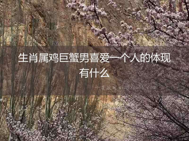 生肖屬雞巨蟹男喜愛一個人的體現(xiàn)有什么
