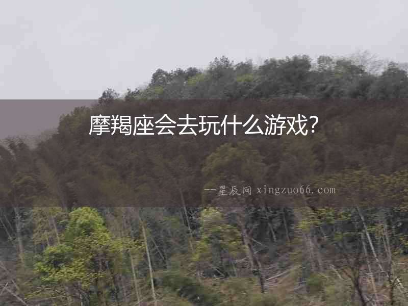 摩羯座會(huì)去玩什么游戲？