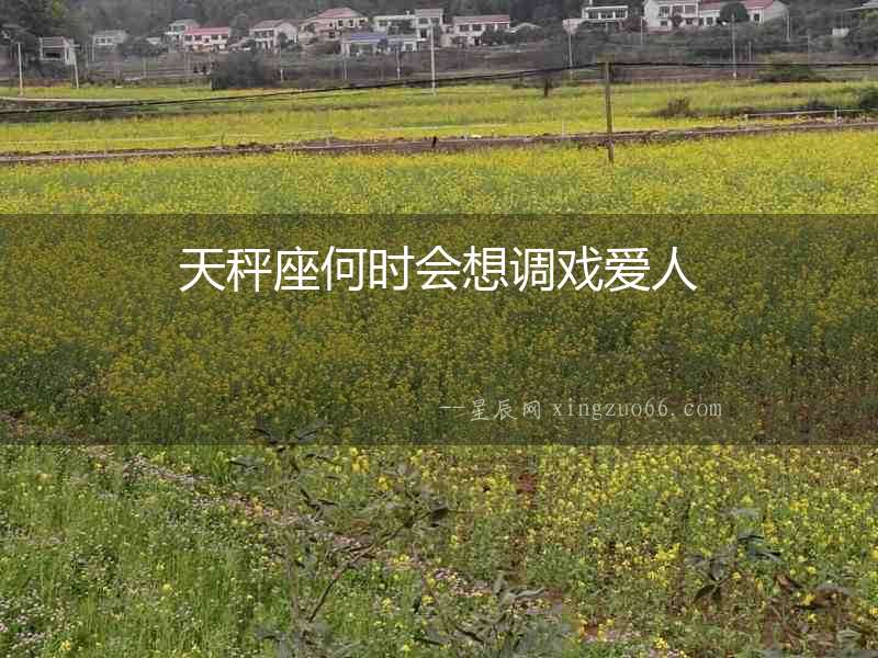 天秤座何時會想調戲愛人