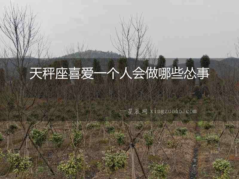 天秤座喜愛一個人會做哪些慫事