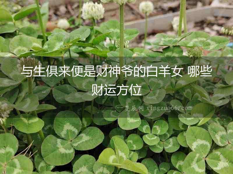 與生俱來便是財神爺的白羊女 哪些財運方位