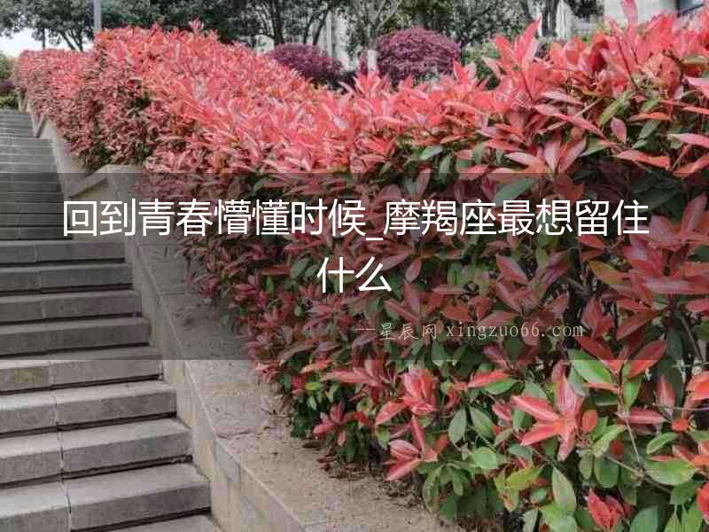 回到青春懵懂時候_摩羯座最想留住什么