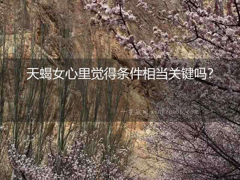 天蝎女心里覺得條件相當關(guān)鍵嗎？