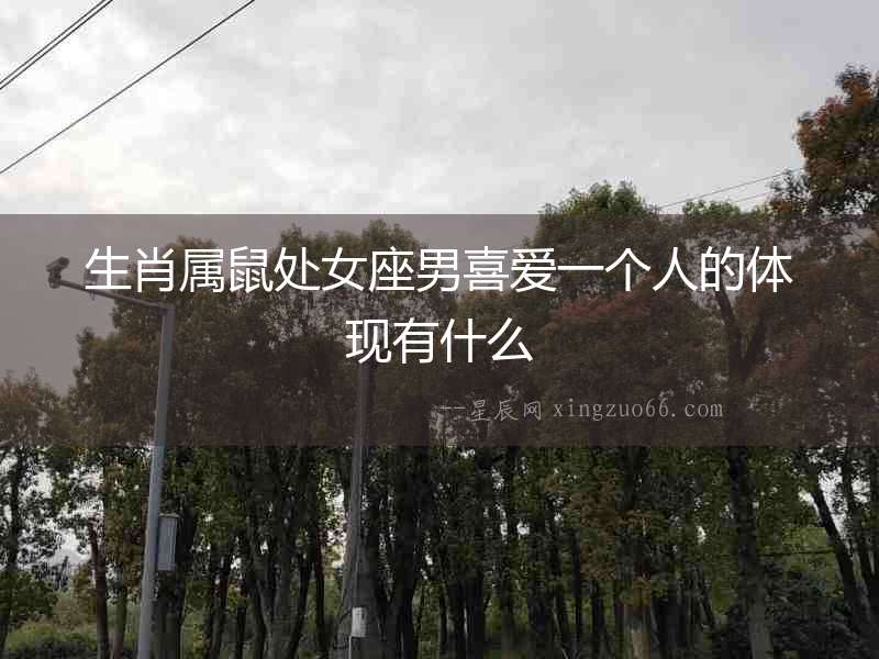 生肖屬鼠處女座男喜愛一個人的體現有什么