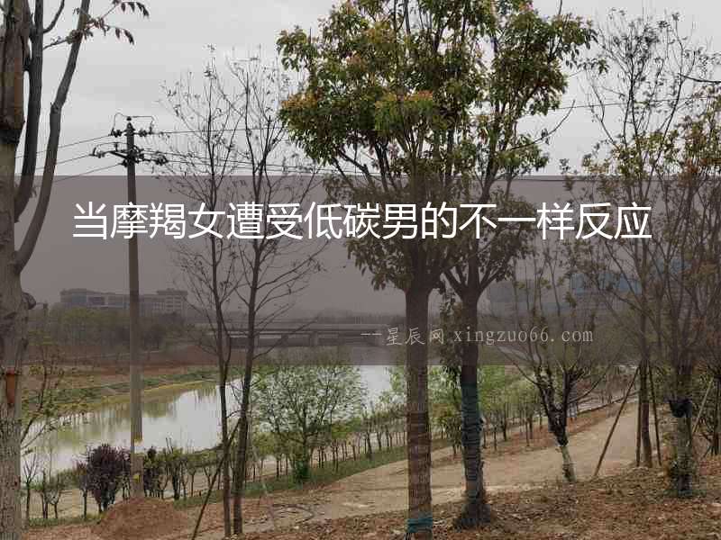 當(dāng)摩羯女遭受低碳男的不一樣反應(yīng)