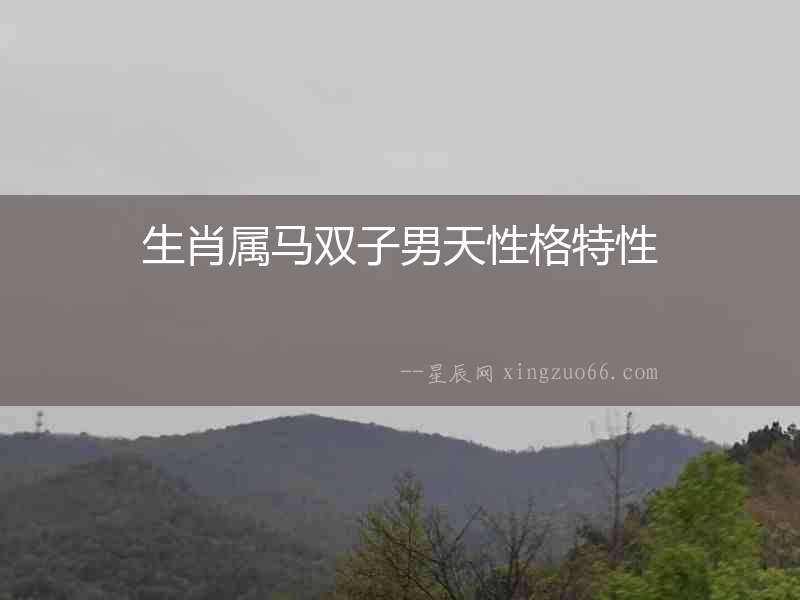 生肖屬馬雙子男天性格特性