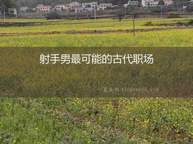 射手男最可能的古代職場