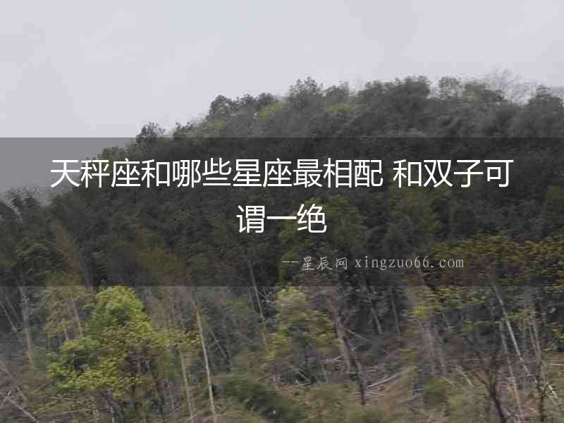 天秤座和哪些星座最相配 和雙子可謂一絕