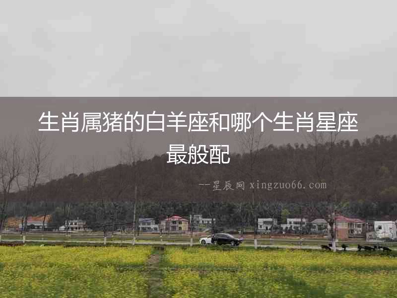 生肖屬豬的白羊座和哪個生肖星座最般配