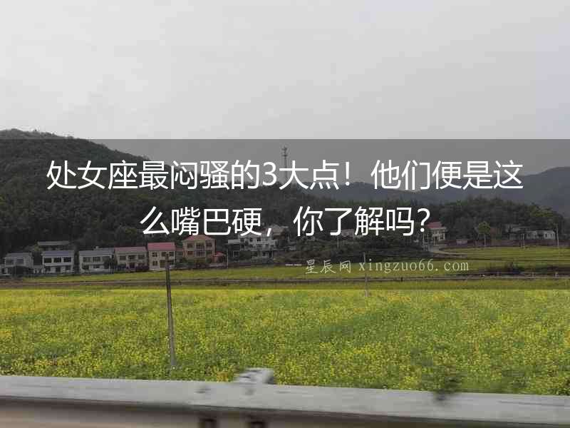 處女座最悶騷的3大點(diǎn)！他們便是這么嘴巴硬，你了解嗎？