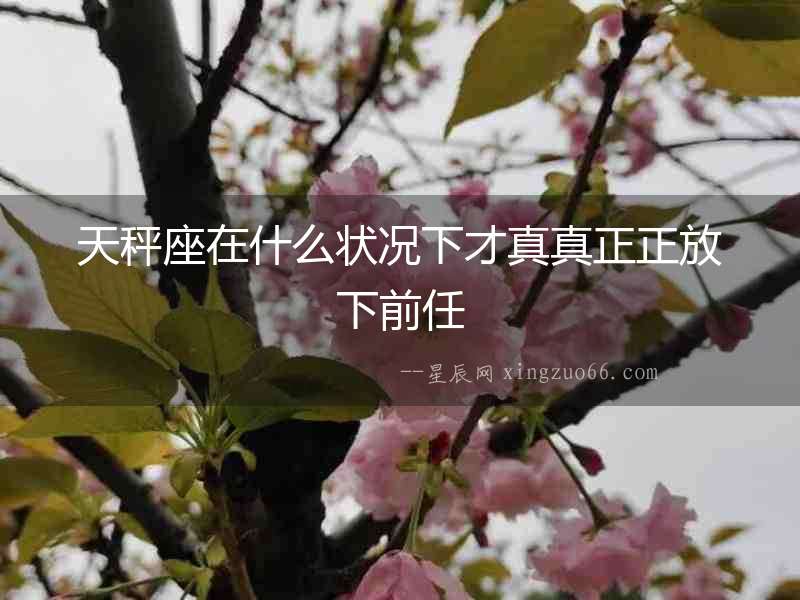 天秤座在什么狀況下才真真正正放下前任