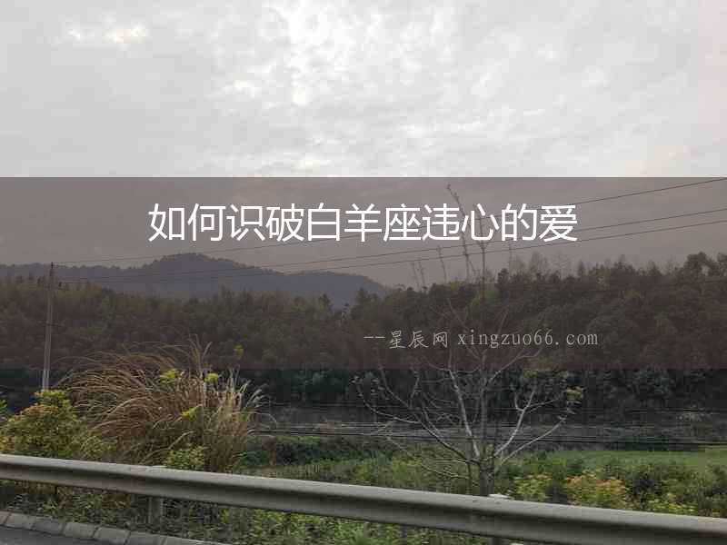 如何識破白羊座違心的愛