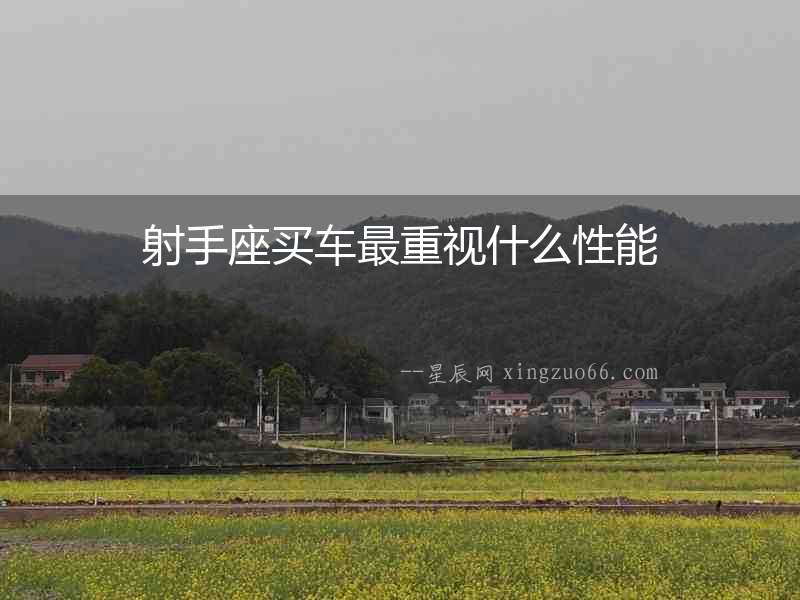 射手座買車最重視什么性能