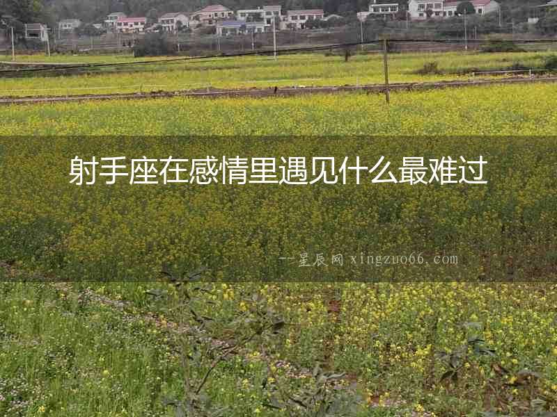射手座在感情里遇見(jiàn)什么最難過(guò)