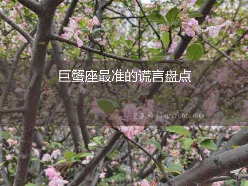 巨蟹座最準(zhǔn)的謊言盤點(diǎn)