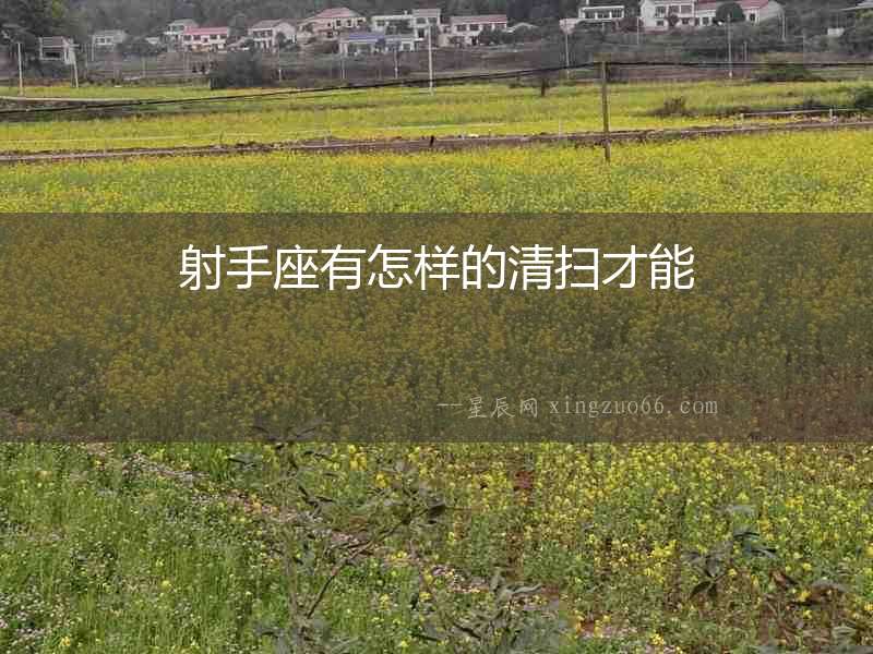 射手座有怎樣的清掃才能