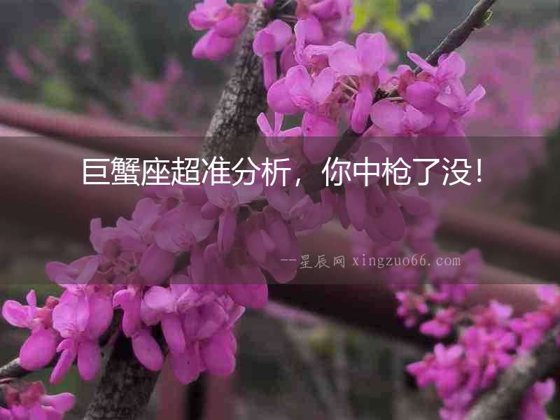 巨蟹座超準(zhǔn)分析，你中槍了沒(méi)！