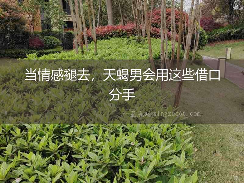 當情感褪去，天蝎男會用這些借口分手