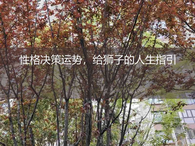 性格決策運勢，給獅子的人生指引