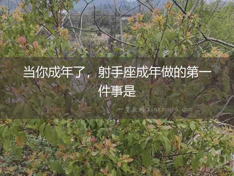 當(dāng)你成年了，射手座成年做的第一件事是