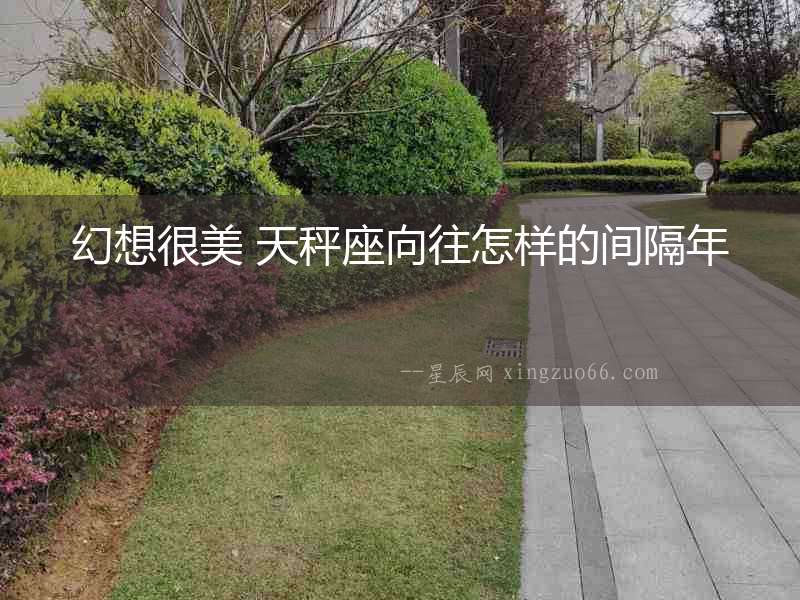 幻想很美 天秤座向往怎樣的間隔年