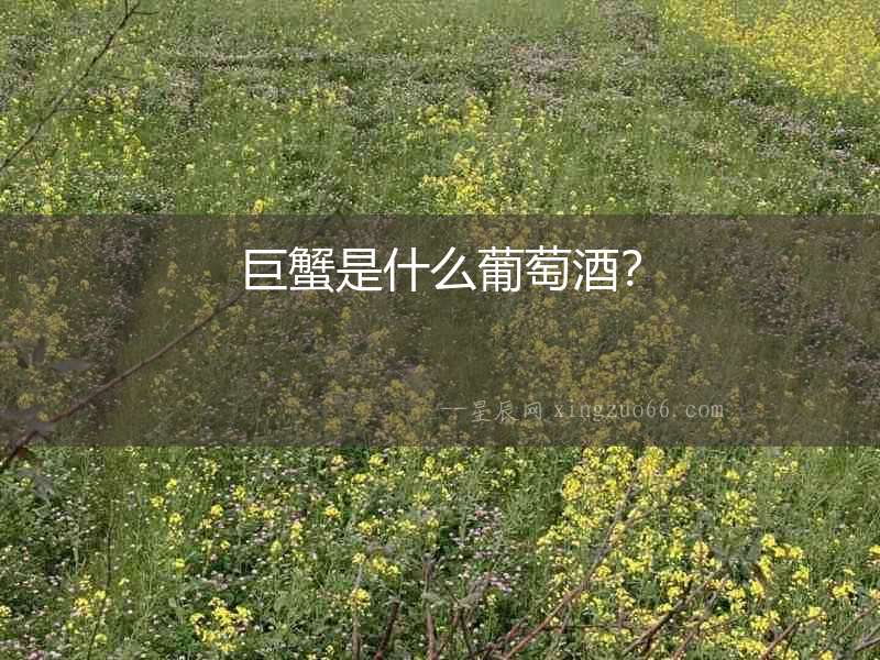 巨蟹是什么葡萄酒？
