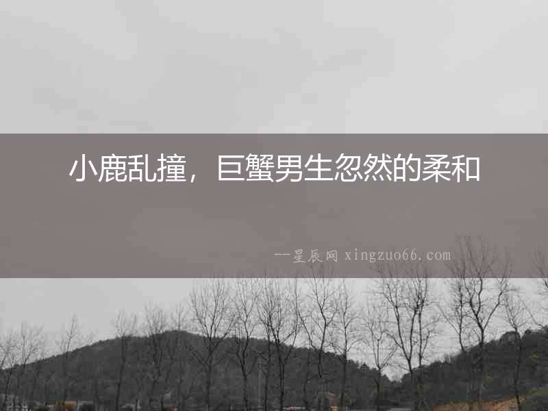 小鹿亂撞，巨蟹男生忽然的柔和