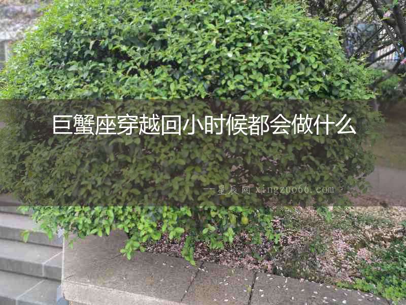 巨蟹座穿越回小時候都會做什么