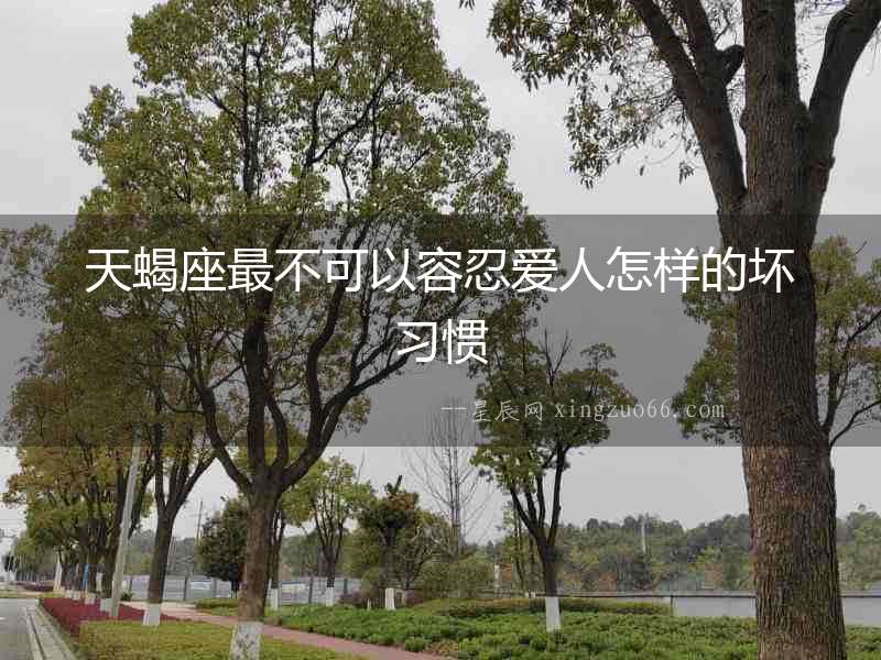 天蝎座最不可以容忍愛人怎樣的壞習慣