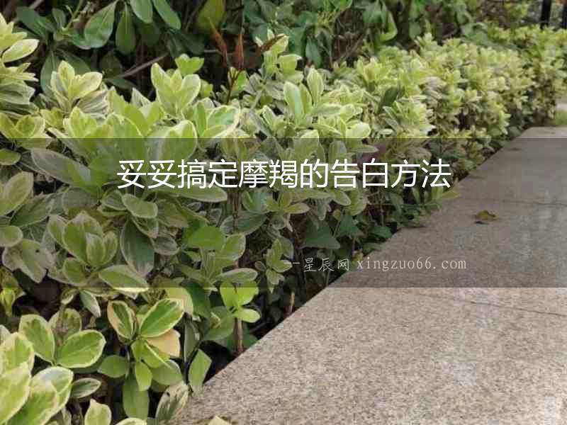 妥妥搞定摩羯的告白方法