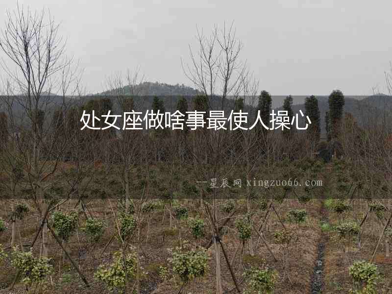 處女座做啥事最使人操心