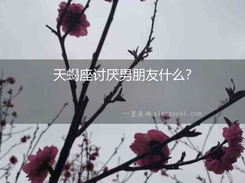 天蝎座討厭男朋友什么？