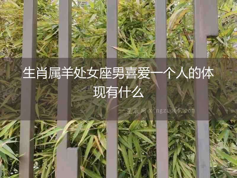 生肖屬羊處女座男喜愛一個人的體現有什么