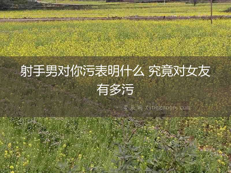 射手男對你污表明什么 究竟對女友有多污