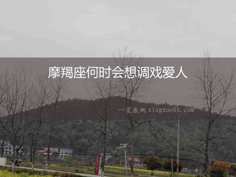 摩羯座何時會想調戲愛人