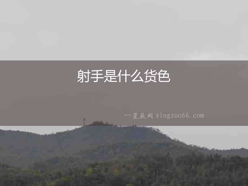 射手是什么貨色