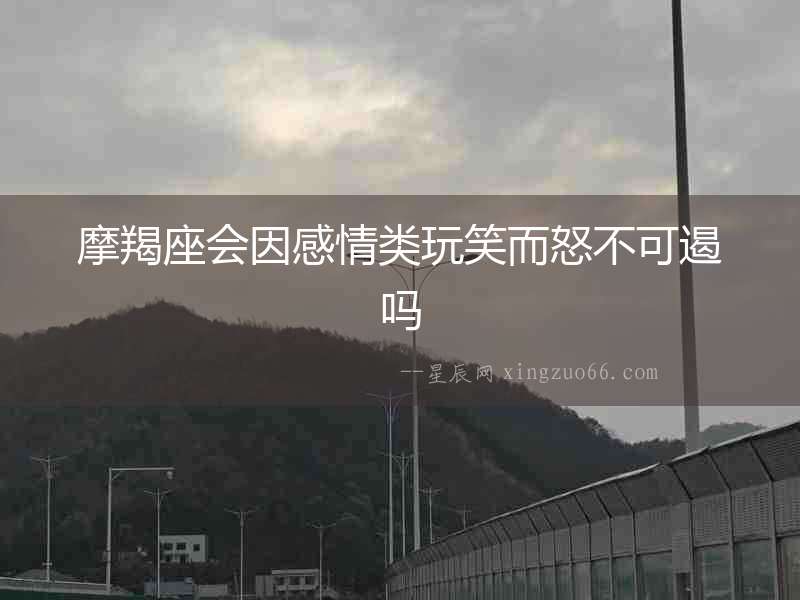 摩羯座會因感情類玩笑而怒不可遏嗎