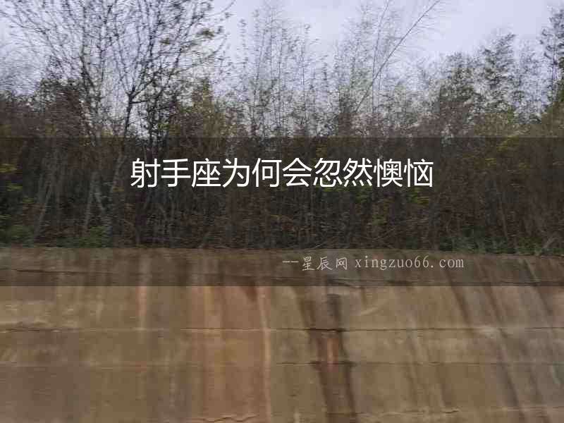 射手座為何會忽然懊惱