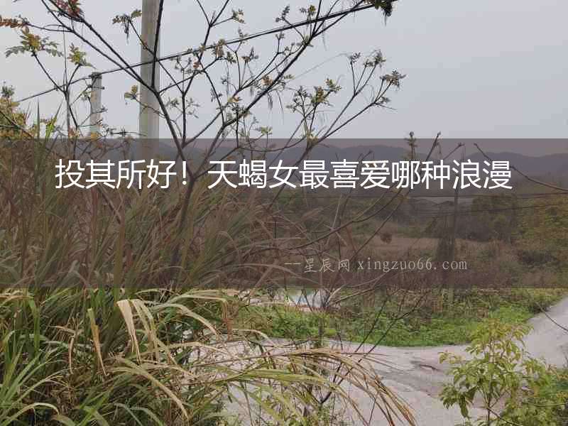 投其所好！天蝎女最喜愛哪種浪漫