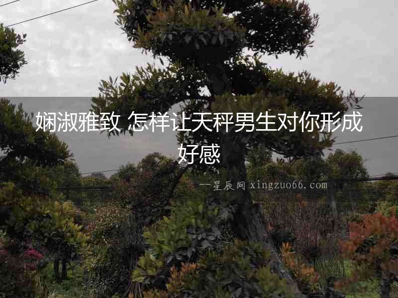 嫻淑雅致 怎樣讓天秤男生對你形成好感
