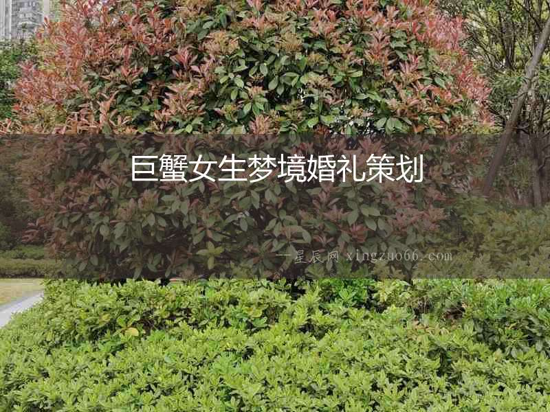 巨蟹女生夢境婚禮策劃