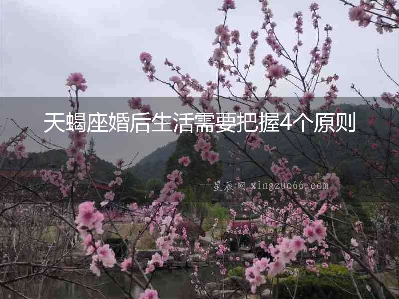 天蝎座婚后生活需要把握4個原則