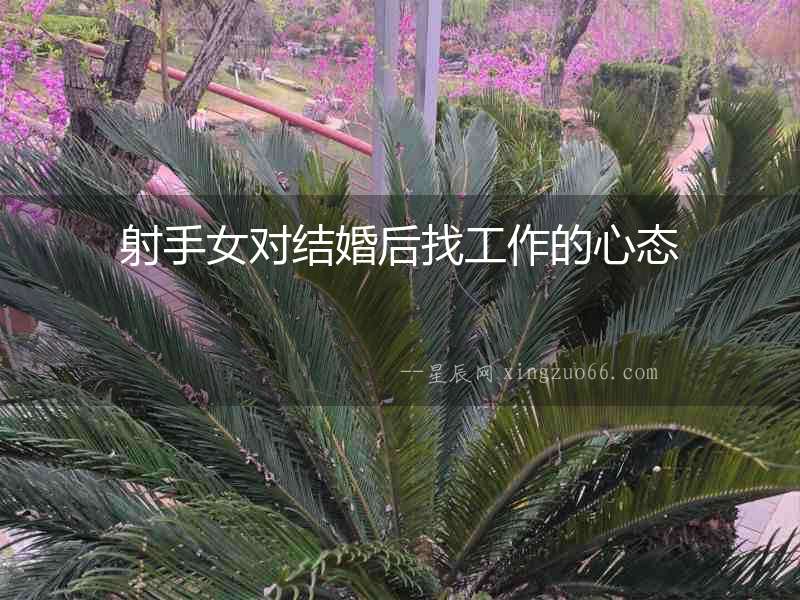射手女對結婚后找工作的心態