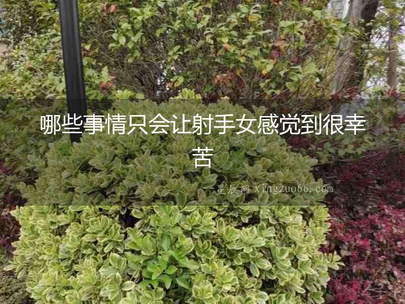 哪些事情只會讓射手女感覺到很幸苦