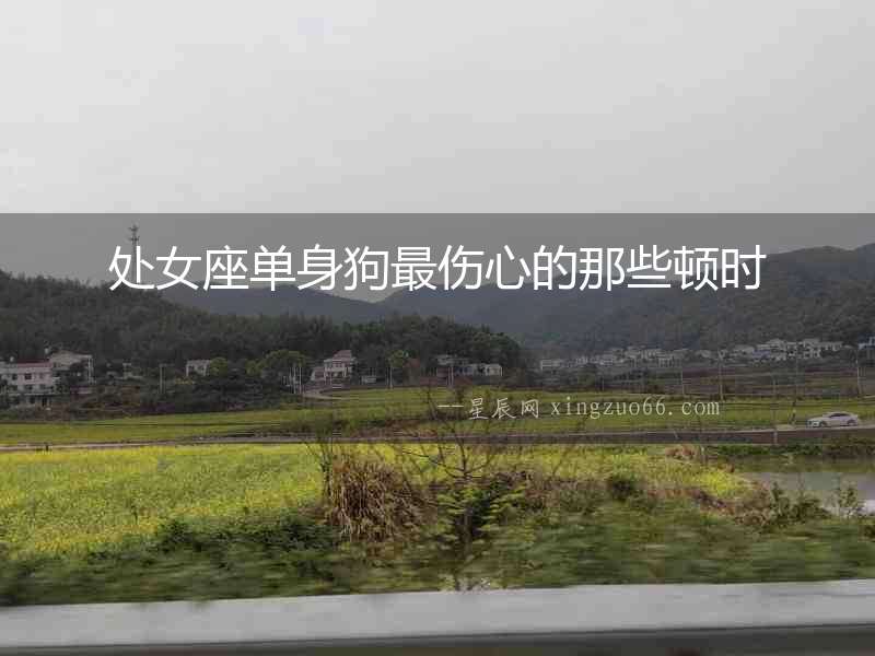 處女座單身狗最傷心的那些頓時