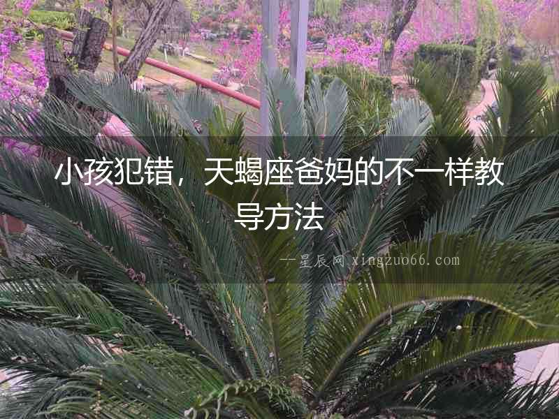 小孩犯錯，天蝎座爸媽的不一樣教導方法